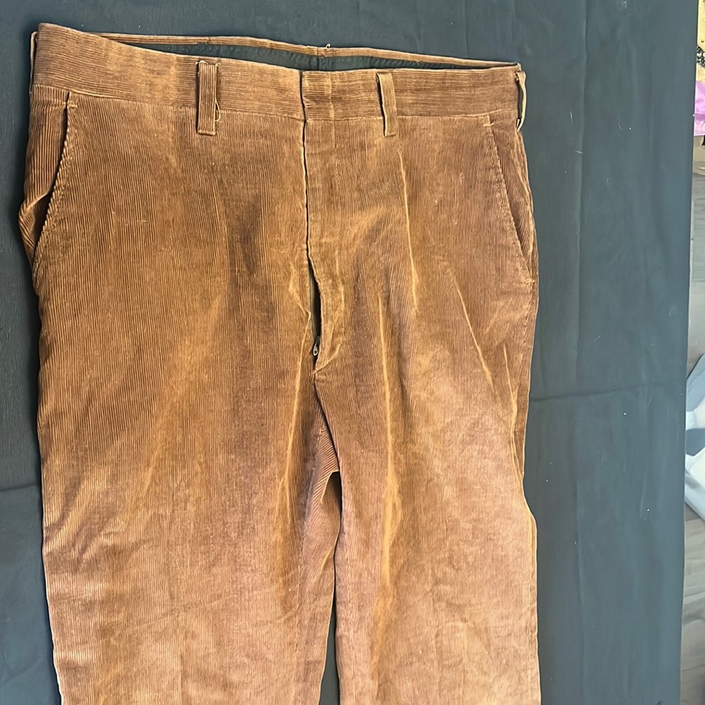 Stylish corduroy brown pants flare bottom
